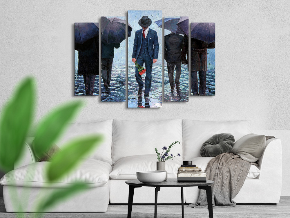 Модульна картина Люди Дощ Art-270_5 ( 80х118см ) Київ - фото 2