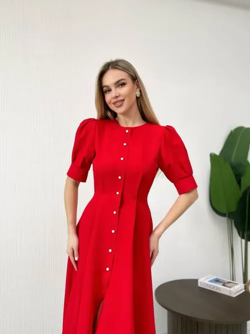 Жіноча сукня з декоративними ґудзиками-перлинами Одеса - фото 18