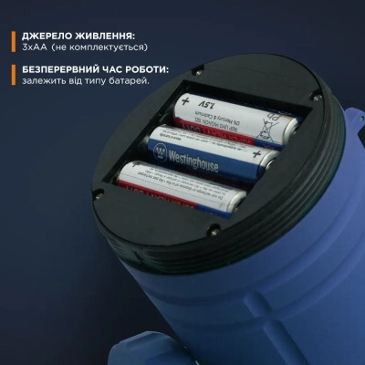 Ліхтар Quantum Nice blue 1WLED + 3WCOB 3xAА (QM-FL3041) Вінниця - фото 4