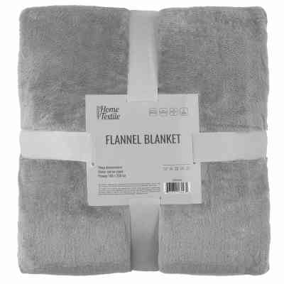 Плед Ardesto Flannel 100% полиэстер, серый светлый 160х200 см (ART0227SB) Винница