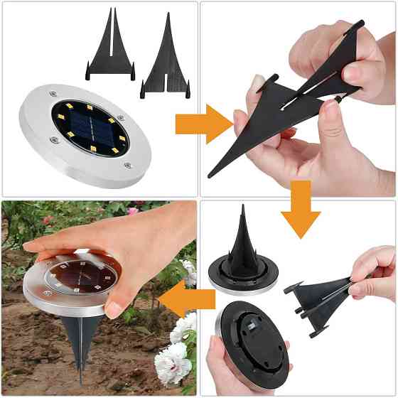 Вуличні світильники на сонячній батареї 4шт,Solar Disk SBR Київ