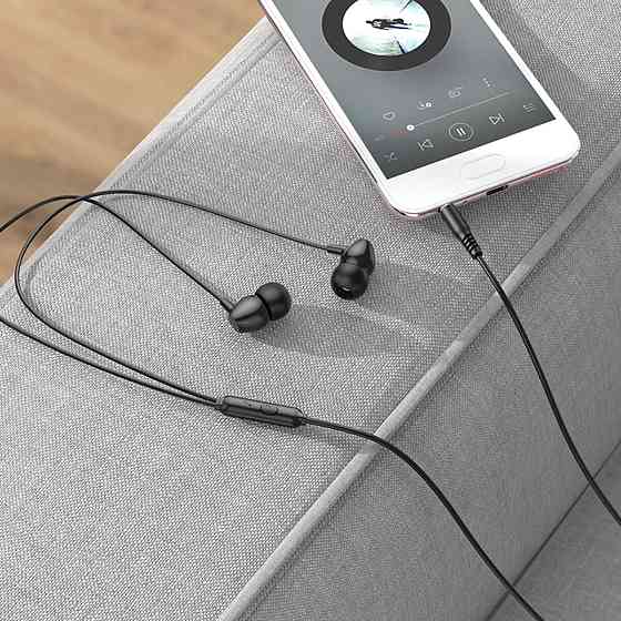 Навушники HOCO M94 universal earphones with microphone Black Київ