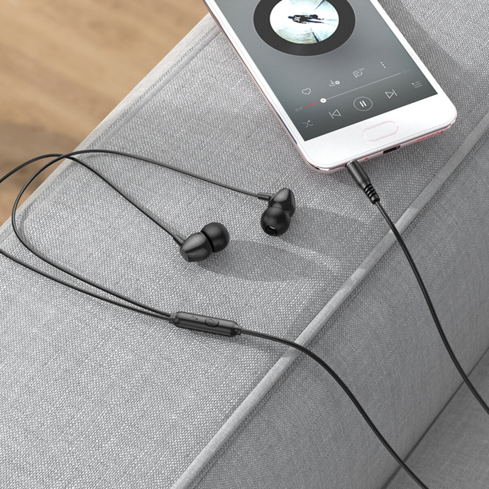 Навушники HOCO M94 universal earphones with microphone Black Київ - фото 4