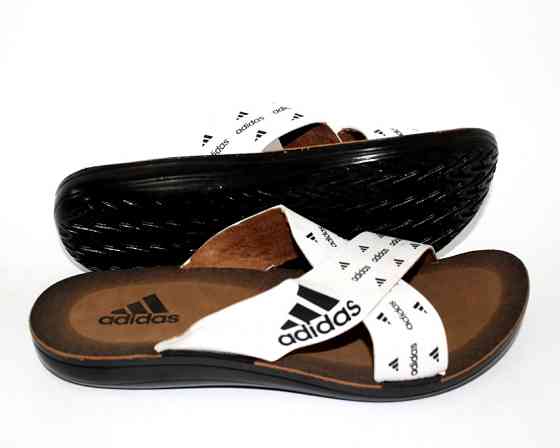 Мужские Шлёпанцы Тапочки Adidas Сланцы Белые Адидас ( размеры: 40,41,42,43,44,45) Днепр