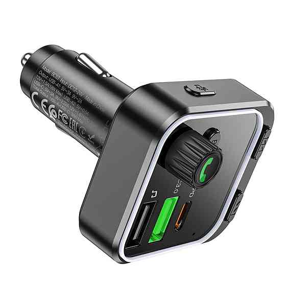 Автомобильное зарядное устройство с FM-модулятором BOROFONE BC53 Highway PD20W+QC3.0 car BT FM transmitter 18W Одесса