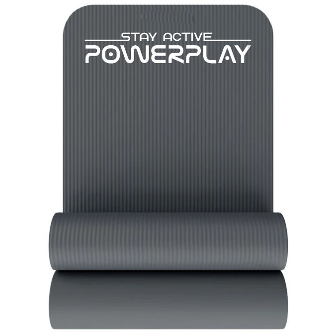 Килимок для йоги та фітнесу PowerPlay 4152 NBR Performance Mat Сірий (183x61x1) Каменское - изображение 2