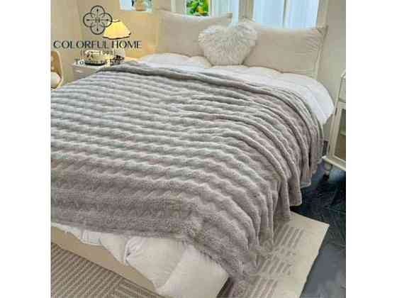Плед 150*200 мікрофібра арт.006-19 світло-сірий ТМ COLORFULHOME Київ