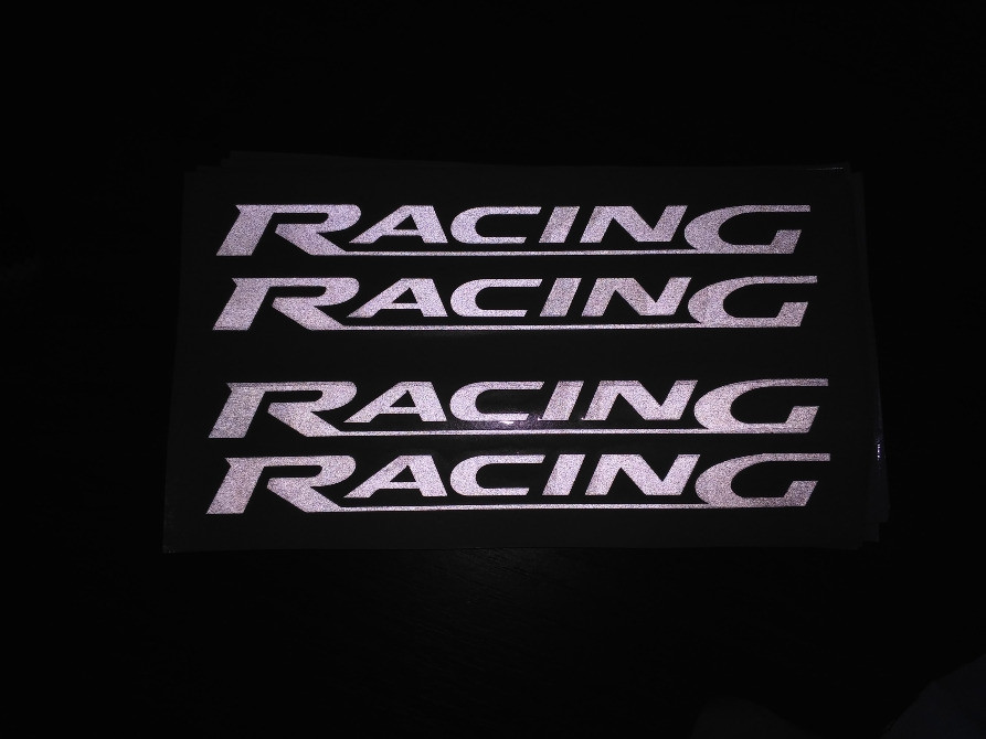 Наклейки на ручки Racing Белая светоотражающая дво Киев - изображение 6