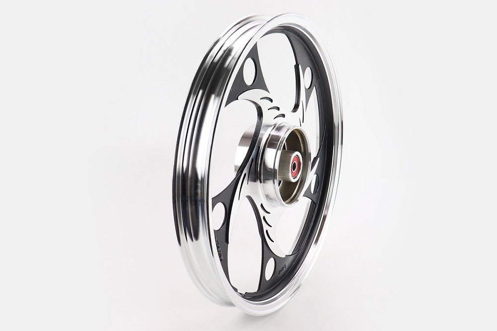 Диск задній литий 1,6-17" ALPHA/ACTIVE "хвиля", чорний (вісь 12мм) Київ - фото 2