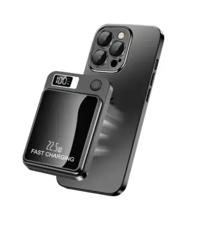 Магнитный повербанк (Power Bank) 10000mAh с MagSafe, быстрой зарядкой 22.5W и LED-дисплеем для iPhone 12/13/14/15/16 Коломия