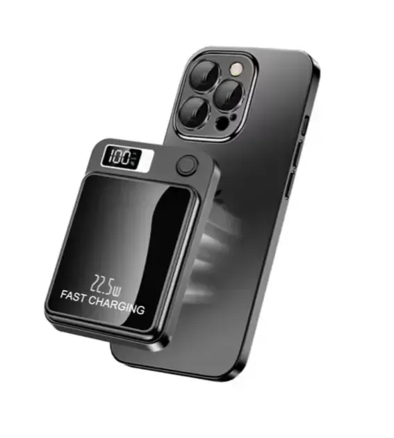 Магнитный повербанк (Power Bank) 10000mAh с MagSafe, быстрой зарядкой 22.5W и LED-дисплеем для iPhone 12/13/14/15/16 Коломия - фото 3