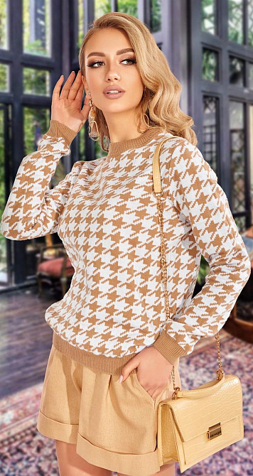 Светр двоколірний (50-52) Київ - фото 1