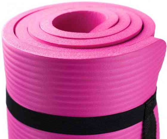 Коврик гимнастический для йоги фитнеса пилатеса Power System PS-4017 NBR Fitness Yoga Mat Plus Pink 180х61х1 Киев