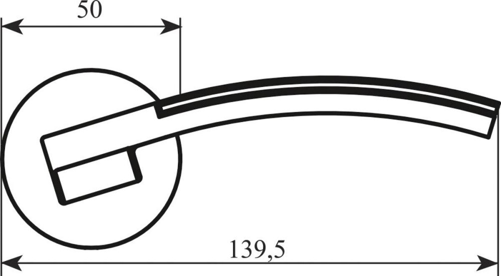 Ручка Colombo Trama LC71 RSB  хром/мат хром ф/з Киев - изображение 2