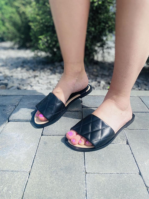 BENZ Шльопанці жіночі BENZ Di 53 чорні (літо, шкіра натуральна) (3989) 38 Коломия - фото 1