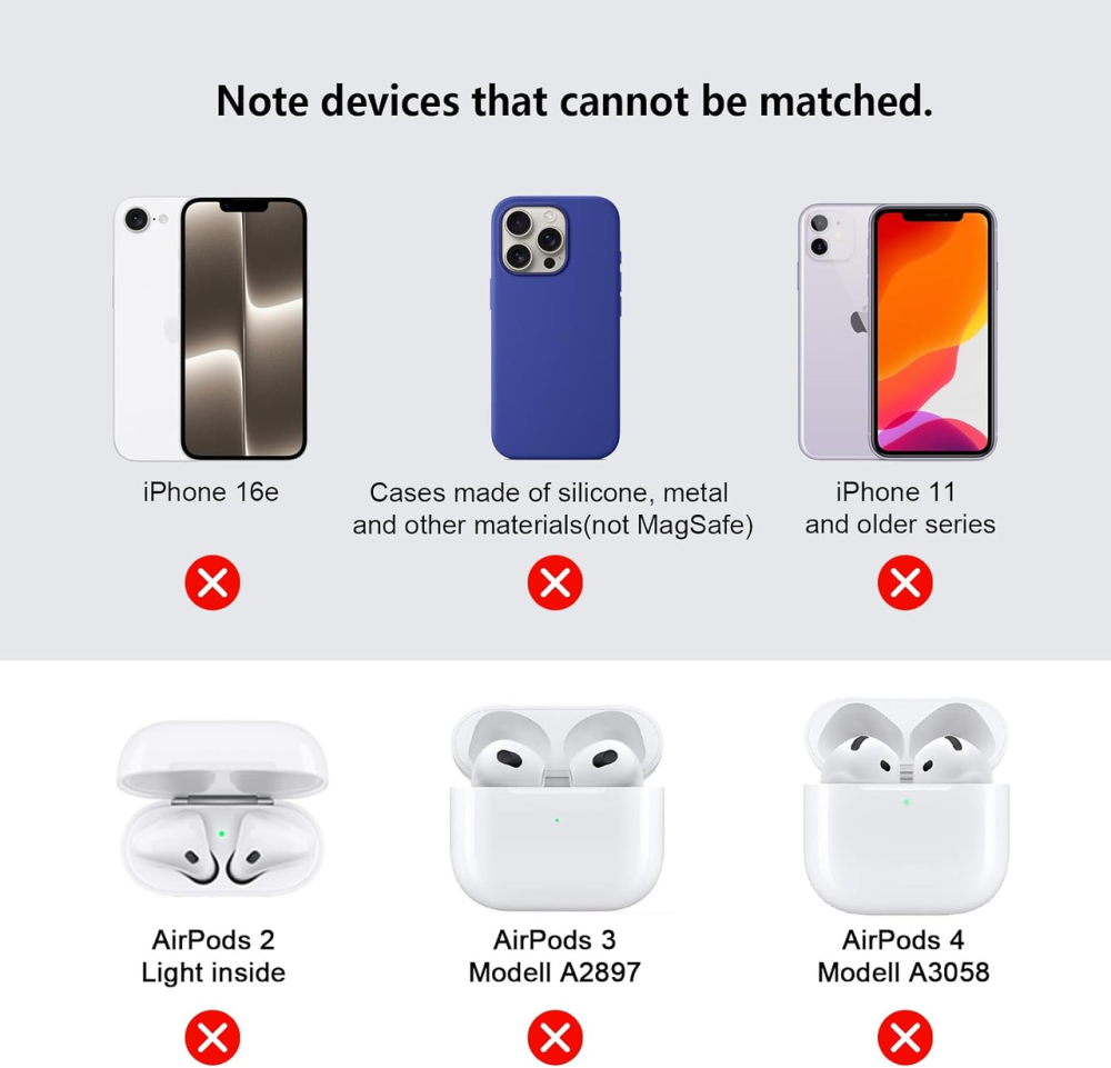 Зарядна станція Boaraino 3 в 1, магнітна бездротова зарядка для iPhone, Apple Watch та AirPods, 18 Вт, чорна Київ - фото 6