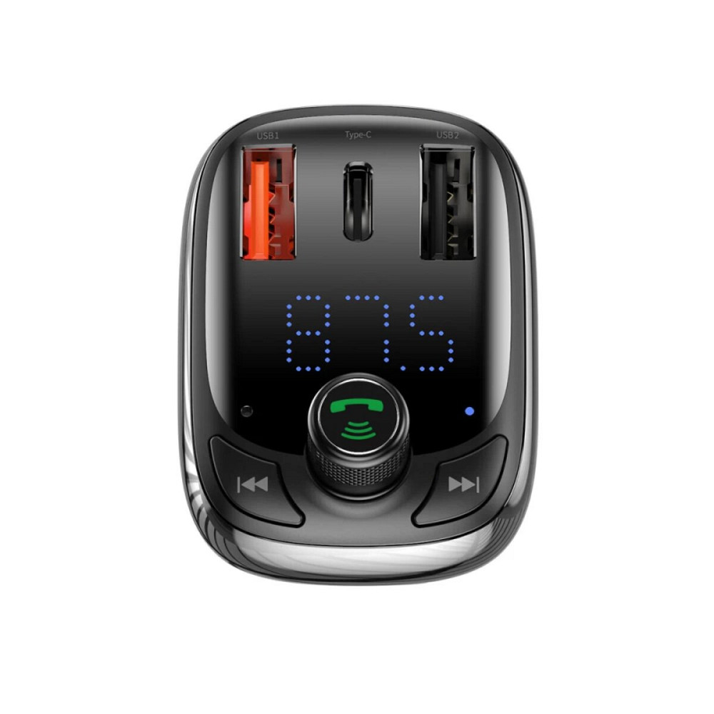 АЗП з FM-модулятором Baseus T Shaped S-13 Car Bluetooth MP3 Player (PPS Fast Charger Edition) Black (CCMT000101) Київ - фото 4