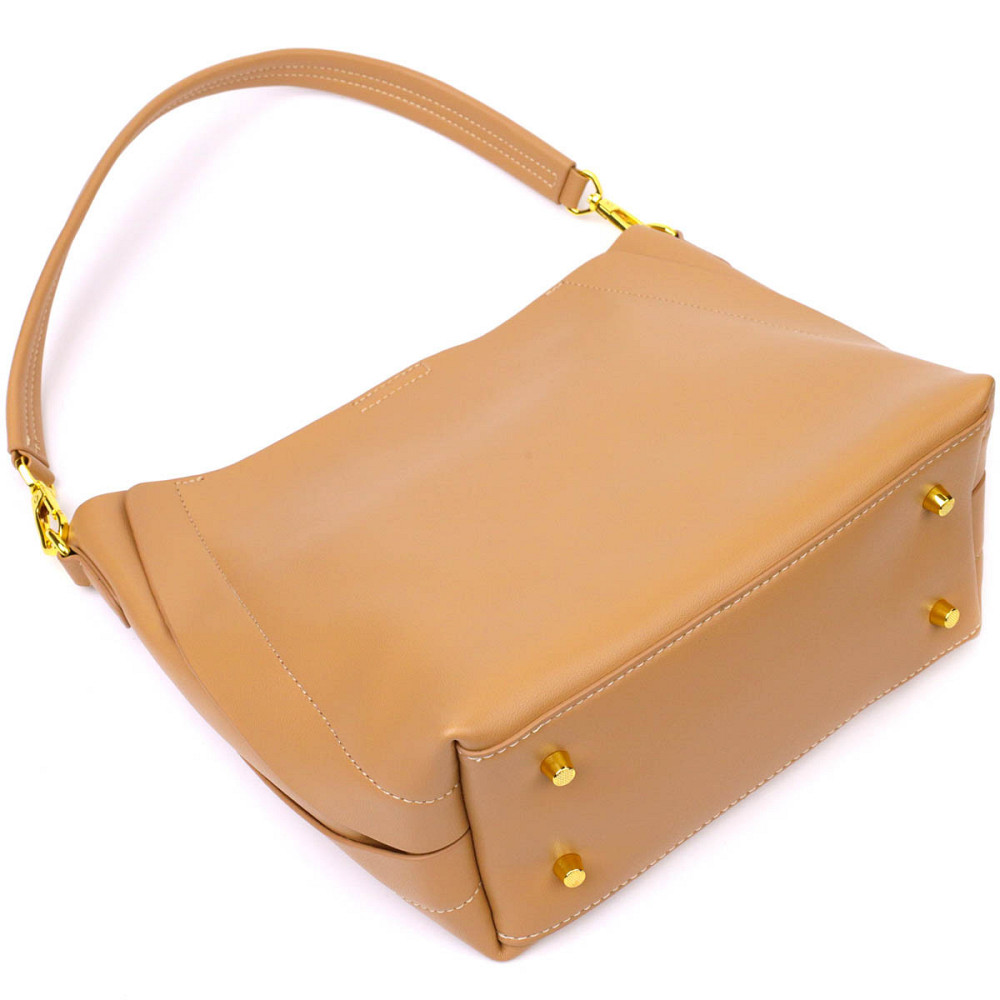 Женская деловая сумка из натуральной кожи 22110 Vintage Песочная Киев - изображение 5