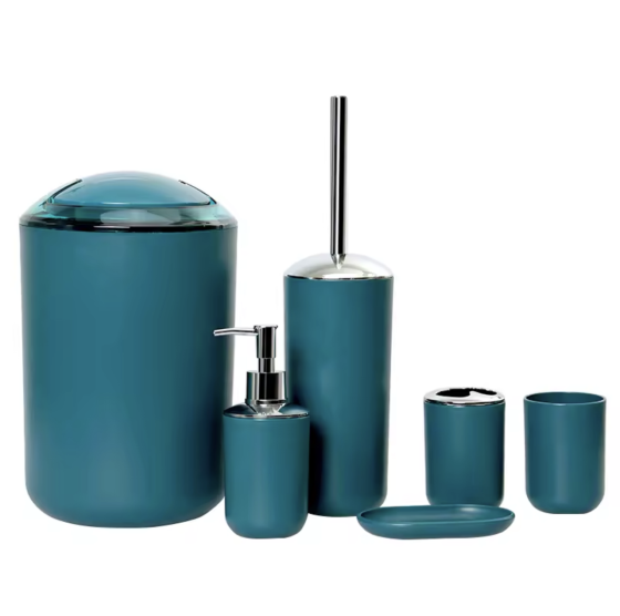 Набор аксессуаров Bathlux для ванной люкс качества, 6 предметов Темно Бирюзовый Каменец-Подольский