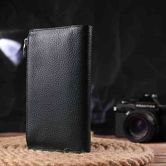 Жіночий великий вертикальний гаманець з натуральної шкіри CANPELLINI 21643 Зелений Київ