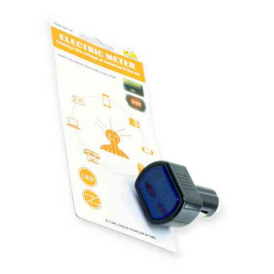 Вольтметр с дисплеем в прикуриватель 12В красный цифровой Мукачево