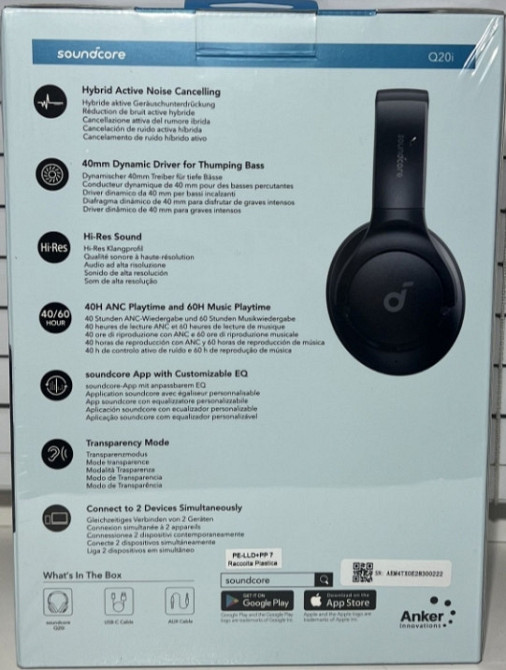 Навушники з мікрофоном Anker SoundCore Q20i Black Киев - изображение 2