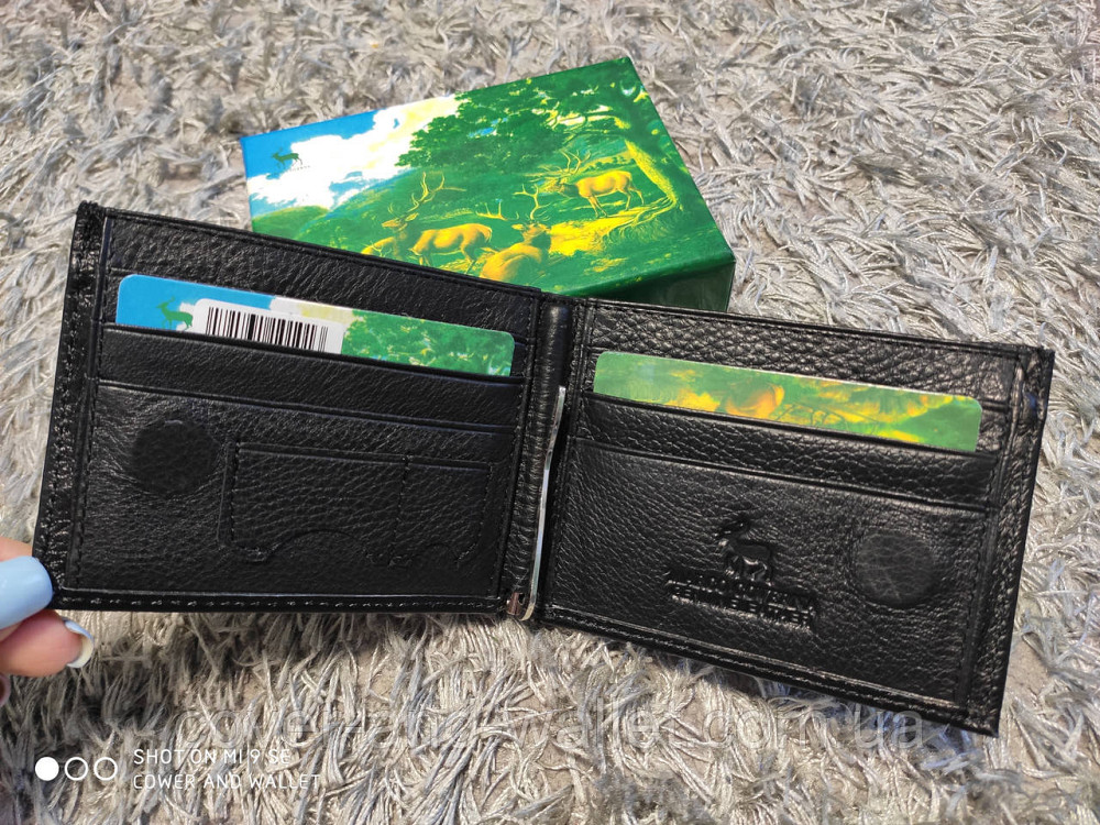 Маленький мужской кошелек на магнитах с зажимом для купюр Marco Coverna Киев - изображение 5