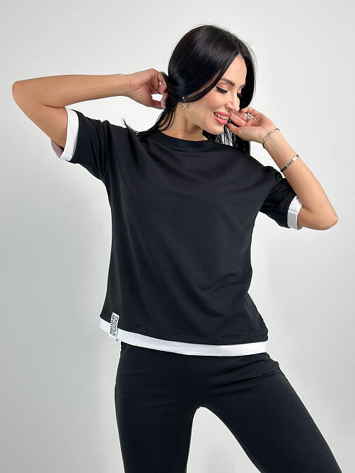 Летний трикотажный костюм-двойка 