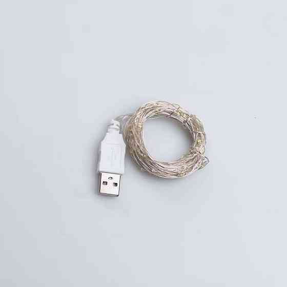 Гирлянда роса 10м на 100 LED, білий провід Київ