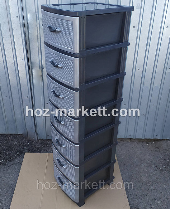 Комод пластиковий на 7 ящиків сірий Харків - фото 9