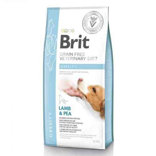 Корм сухий Brit Grain Free VetDiet Dog Obesity для собак для корекції ваги беззерновий з ягням індичкою та горохом 12 кг Київ
