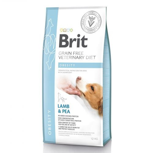 Корм сухий Brit Grain Free VetDiet Dog Obesity для собак для корекції ваги беззерновий з ягням індичкою та горохом 12 кг Київ - фото 1