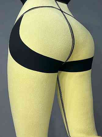 Лосини жіночі Alia 984 утеплені на флісі з широким поясом і пуш ап чорні, чорний, S Київ