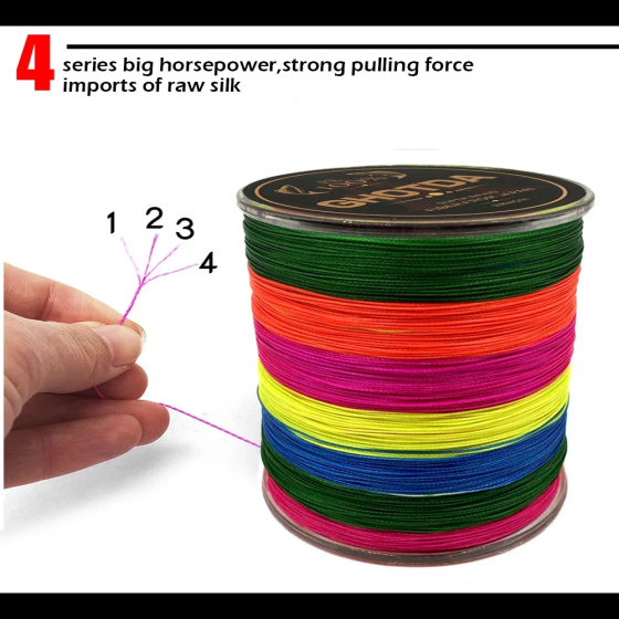 Плетеный рыболовный шнур 300м, 4 жилы, 16.3кг, синий Киев