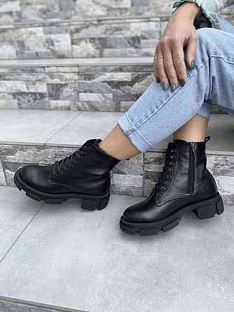 Жіночі черевики GREMMY чорні натуральна шкіра висота 13 см розмір 38/40 (4191) Коломия