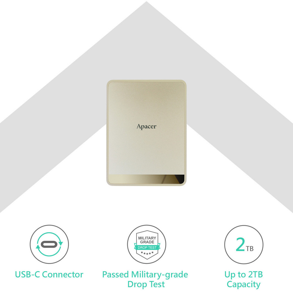 Накопичувач зовнішній SSD 512 GB Apacer AS724 Cream (AP512GAS724C-1) ( 22951 ) Харьков - изображение 2