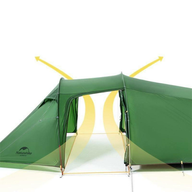 Намет двомісний з футпринтом Naturehike Opalus NH20ZP001, 210T, помаранчевий Київ - фото 5