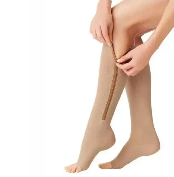 Компрессионные гольфы Zip Sox, носки от варикоза Бежевые Коломыя - изображение 2