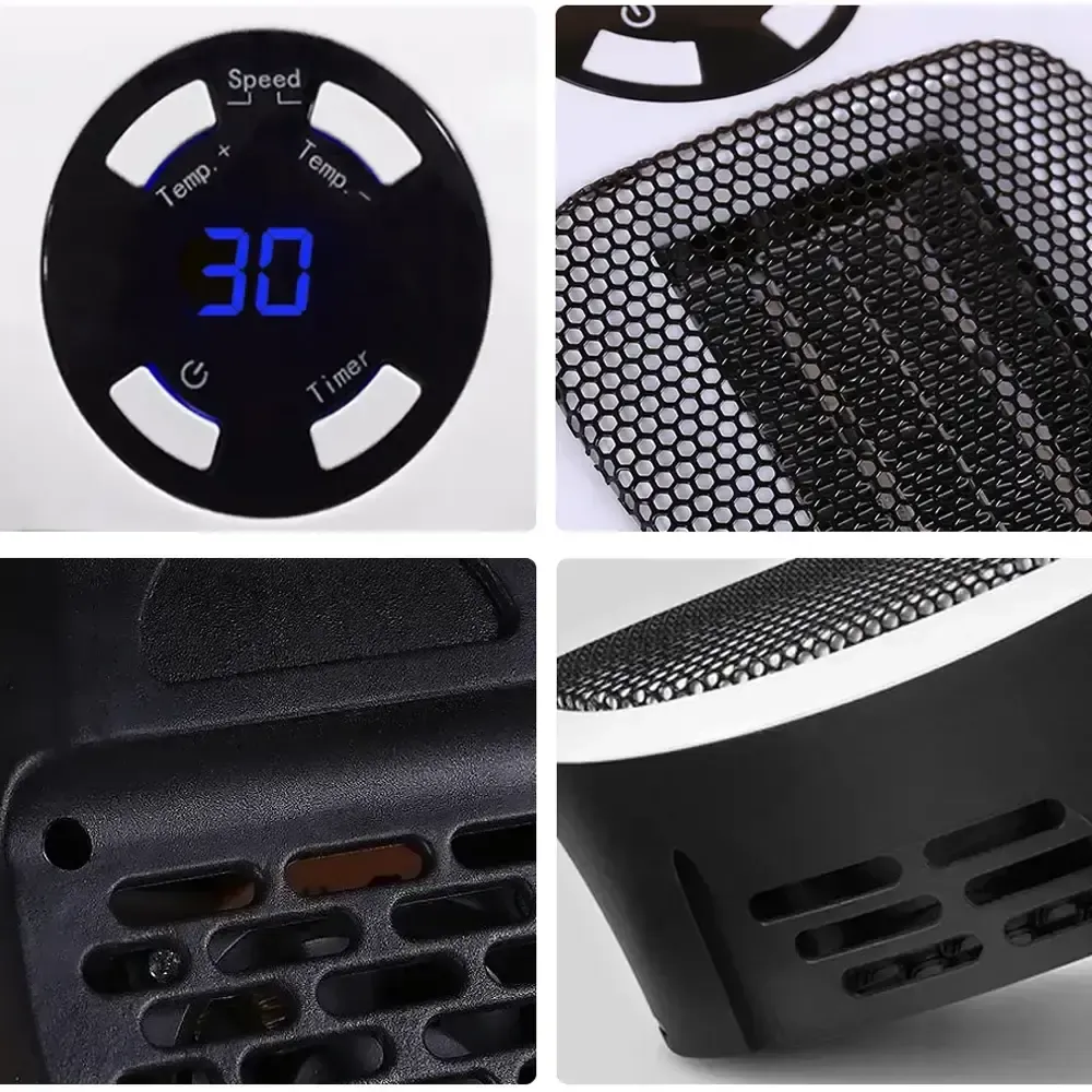 Портативный обогреватель 500W, Portable Heater с дисплеем / Настенный электрообогреватель Коломия - фото 4