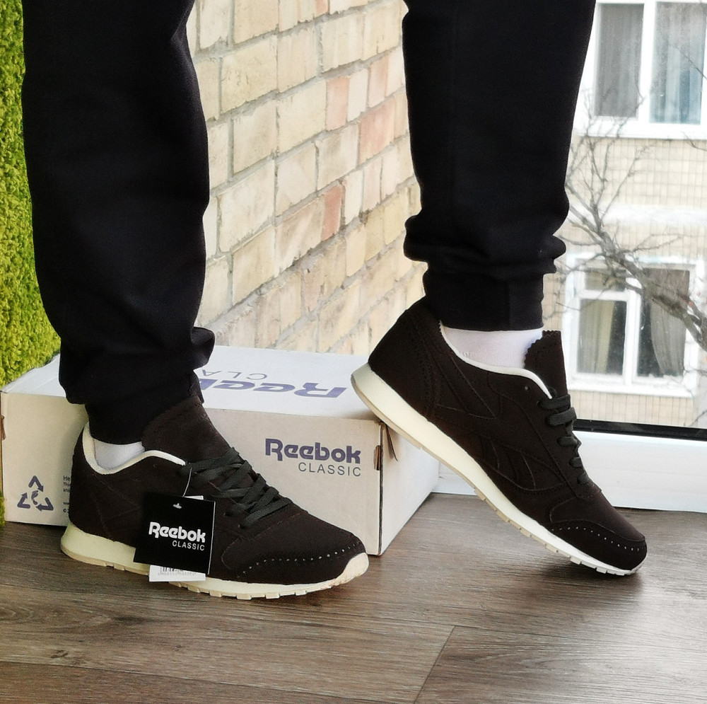 Мужские Кроссовки Reebok Classic Коричневые Рибок Нубук (размеры: 41,42,43,44,45) Днепр - изображение 10