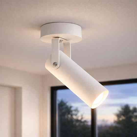 Светильник потолочный спот поворотный MSK Electric Focus под лампу Е27 белого цвета NL 14050-1 WH Одесса