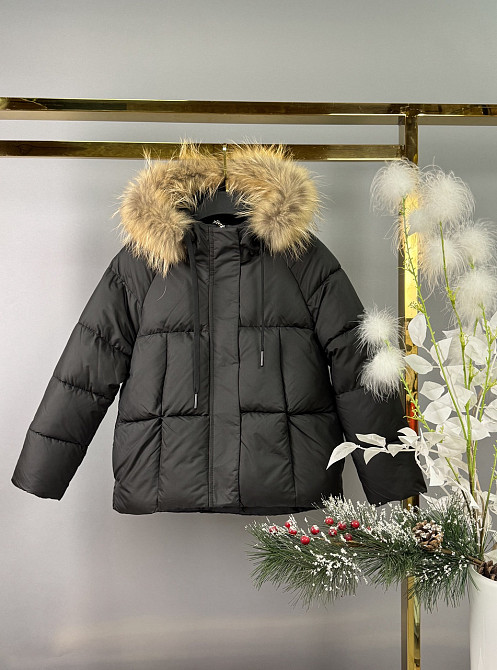 Детская зимняя черная куртка для девочки подростка 128,134,140,146,152 Николаев - изображение 2