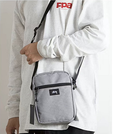 Сумка через плечо Stussy 19x16 камуфляж Серый/черный Запоріжжя - фото 3
