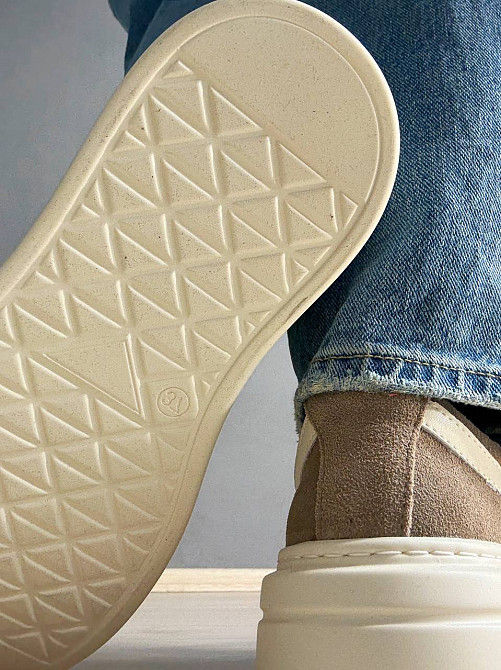 Кеды женские Hengji 707-8 замшевые на высокой платформе бежевые, 39, 25 см Киев - изображение 18