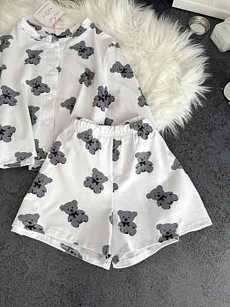 Женская стильная домашняя принтованная пижама качественный кулир Белый 2, 42/44 Одесса