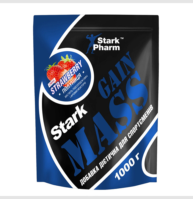 Stark Gain Mass Ostrowia Whey - 1000g Strawberry Киев - изображение 1