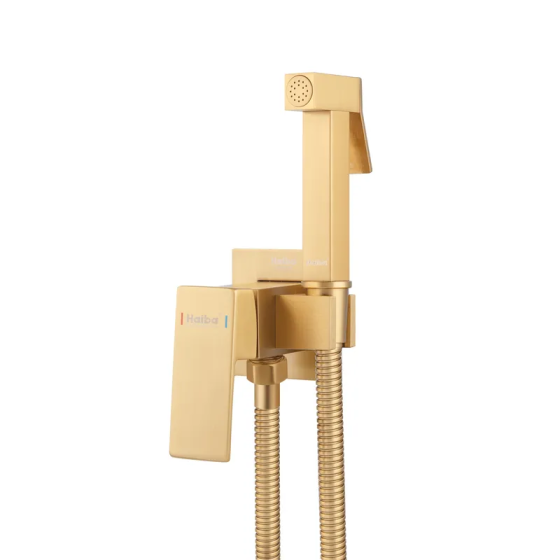 Змішувач для гігієнічного душу Haiba KUBUS 002  BRUSHED GOLD   ( HB9625 ) 35376 Харьков