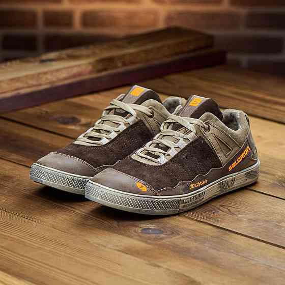 Чоловічі якісні шкіряні кросівки 381-кор Харьков