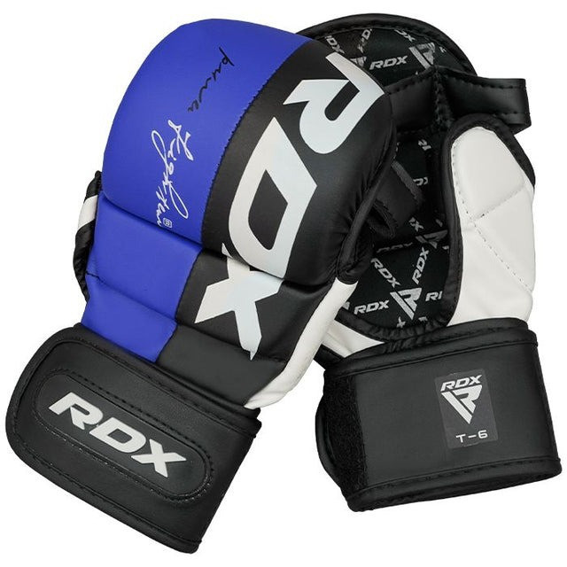 Рукавиці для ММА (Греплінгові рукавички) RDX T6 Plus Rex Blue L (капа у комплекті) Каменское - изображение 3