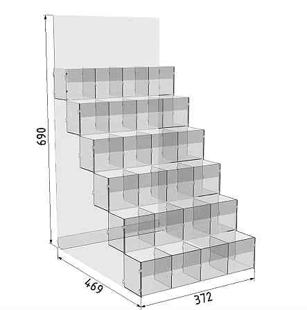 Підставка EKOSTAR для ручок та олівців 6 ярусів на 24 комірки Київ